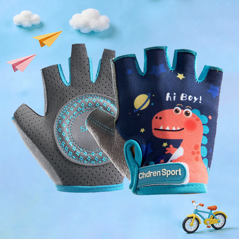 Cycling Gear Kids - Kids Cycling Gloves Cartoon Students Summer