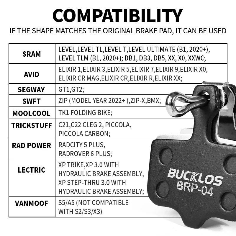 BUCKLOS Resin Disc Brake Pad F - Ykyw Cycling Gear recension och pris