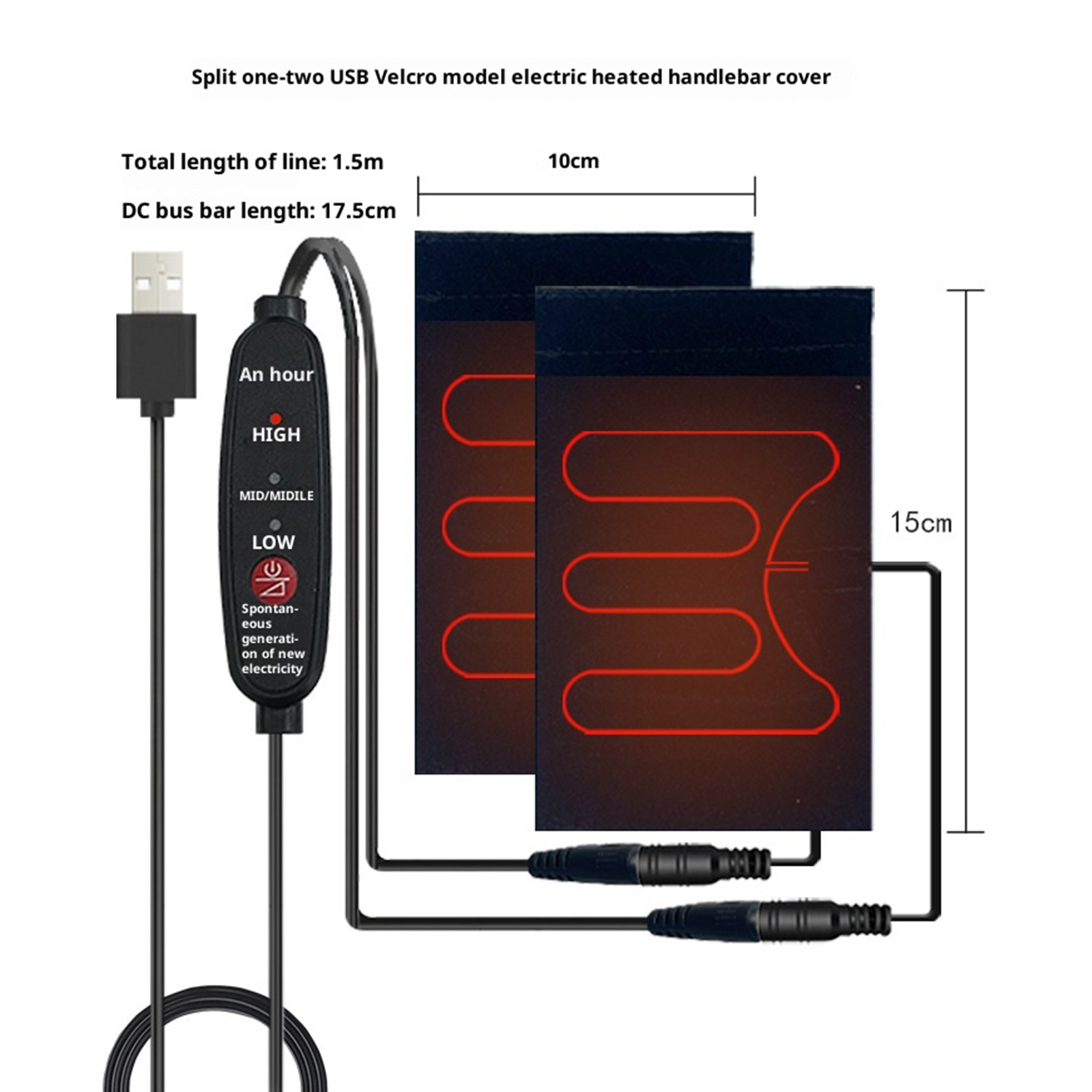 5V Handlebar Heater Anti-Slip  - Cycling Heat Gear recension och pris