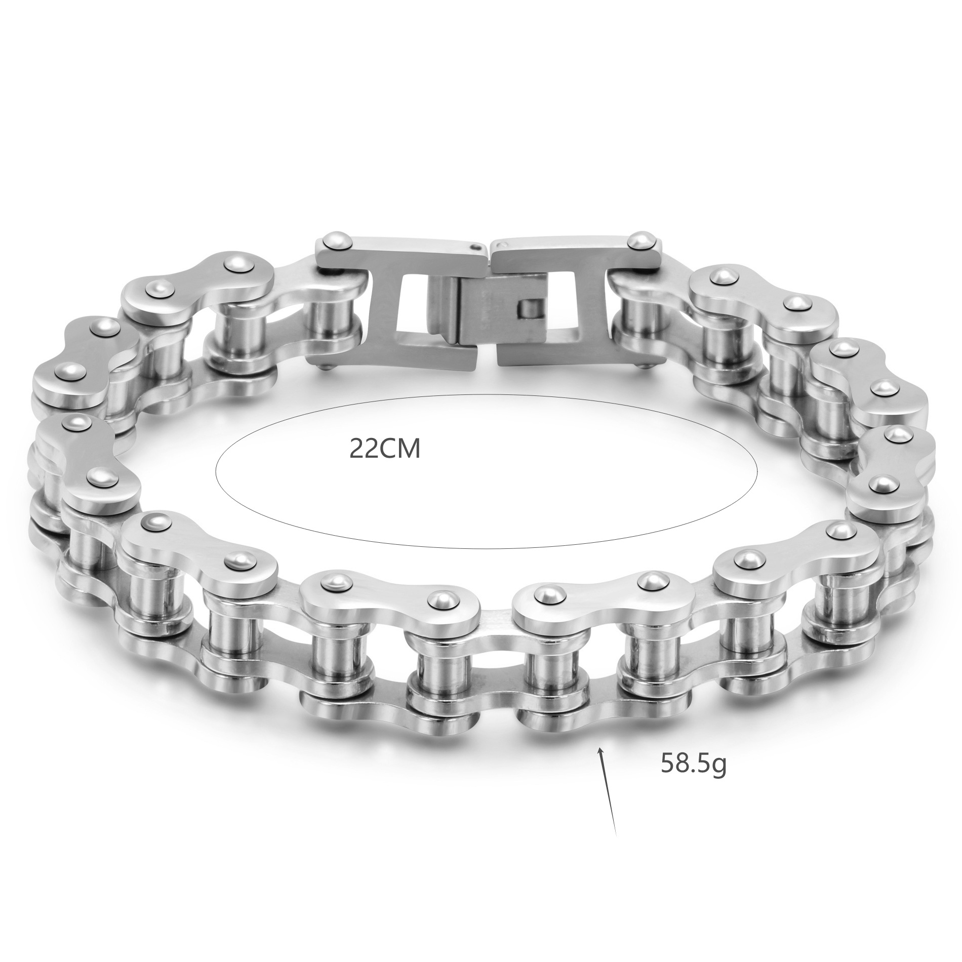 Stainless Steel Biker Chain Br - Yellow Cycling Gear recension och pris