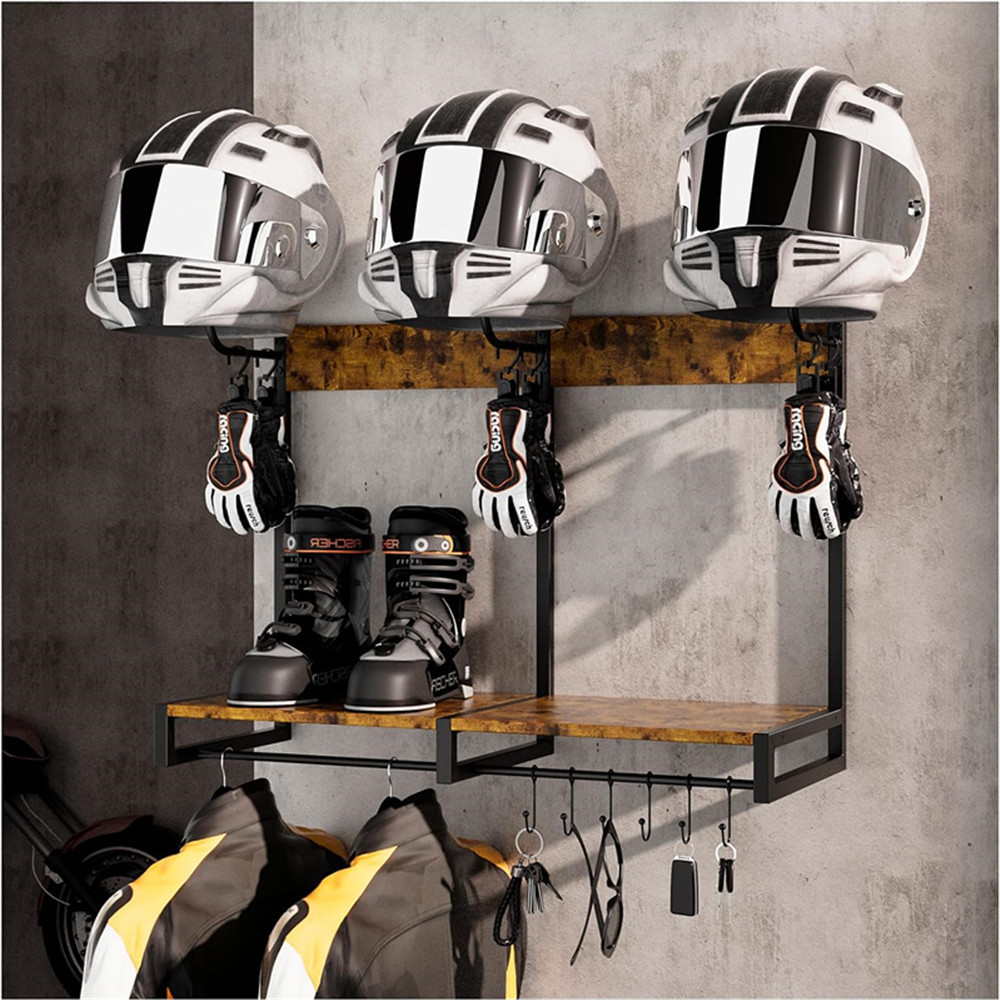 Motorcycle Helmet Holder, Wall - Cycling Gear Organiser recension och pris