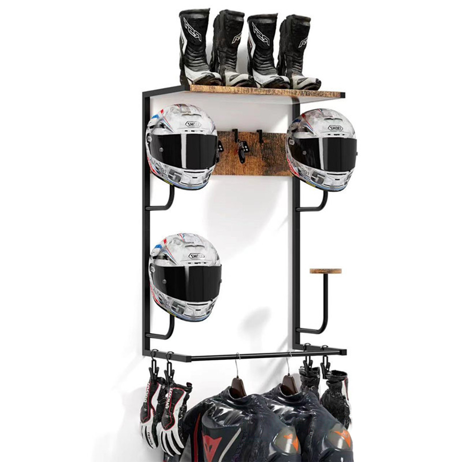 Motorcycle Helmet Holder, Wall - Cycling Gear Organiser recension och pris