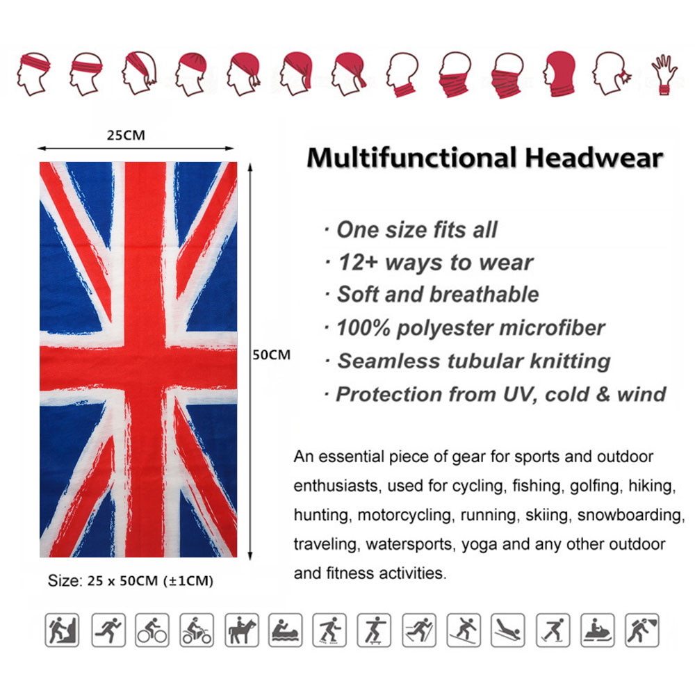 UK Union Flag Neck Tube Bandan - Cycling Gear Uk recension och pris